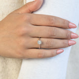 "1 Carat Look" Diamond Ring 0.10 Carat with 19 Brilliant Cut Diamonds in Sterling Silver