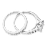 Sterling Silver 1/3 Carat Diamond Bridal Ring Set