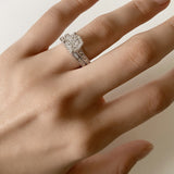 Sterling Silver 1/3 Carat Diamond Bridal Ring Set