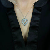 Sterling Silver 1/2 Carat Heart Diamond Pendant on 45cm Chain
