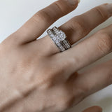 1/2 Carat Diamond 2-Ring Bridal Set in Sterling Silver