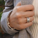 1/2 Carat Diamond 2-Ring Bridal Set in Sterling Silver