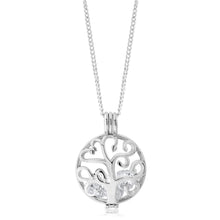Load image into Gallery viewer, Sterling Silver Zirconia Encased Tree of Life Pendant