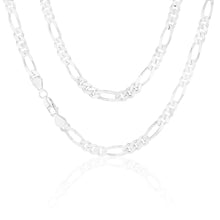 Load image into Gallery viewer, 55cm Sterling Silver Figaro 1:3 Chain