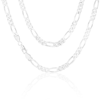 55cm Sterling Silver Figaro 1:3 Chain
