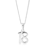 Sterling Silver Number 18 Pendant
