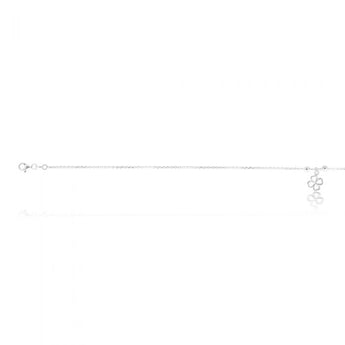 Sterling Silver Open 4 Leaf Clover 24cm Anklet