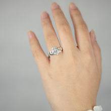Load image into Gallery viewer, Sterling Silver Zirconia Claddagh Ring
