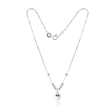 Load image into Gallery viewer, Sterling Silver Beads with Heart Drop Anklet