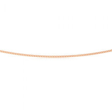 Load image into Gallery viewer, Sterling Silver Rose Plated 45cm Curb Dicut Chain