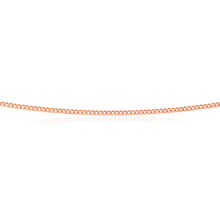 Load image into Gallery viewer, Sterling Silver Rose Plated 50 Gauge 55cm Curb Dicut Chain