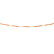 Load image into Gallery viewer, Sterling Silver Rose Plated 60 Gauge 55cm Curb Dicut Chain