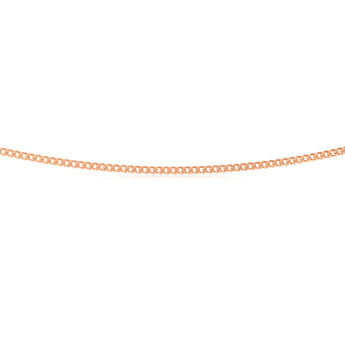 Sterling Silver Rose Plated 60 Gauge 55cm Curb Dicut Chain