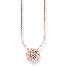 Load image into Gallery viewer, Sterling Silver Rose Gold Plated Thomas Sabo Classic Pave Necklace