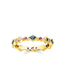 Load image into Gallery viewer, Sterling Silver and Gold Plated Thomas Sabo Fine Stone Ring