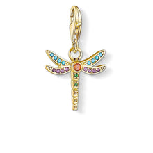 Load image into Gallery viewer, Gold Plated Sterling Silver Thomas Sabo Yellow Dragonfly