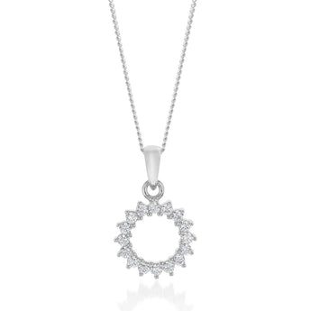 Sterling Silver Claw Set Circle of Life Pendant