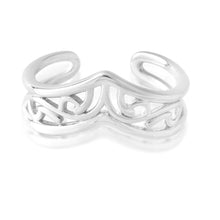 Load image into Gallery viewer, Sterling Silver Toe Ring Border Filigree