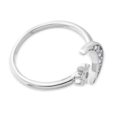 Load image into Gallery viewer, Sterling Silver Toe Ring Crescent Moon and Star