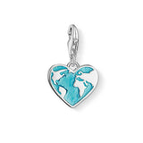 Sterling Silver Thomas Sabo Charm Club Heart of the World
