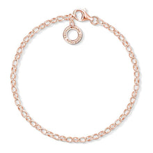 Load image into Gallery viewer, Rose Gold Plated Sterling Silver Thomas Sabo Charm Club Belcher 17cm