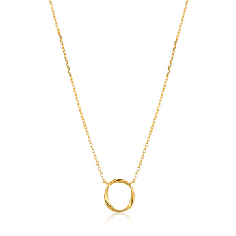 Ania Haie Gold Plated Sterling Silver Twister Swirl Necklace