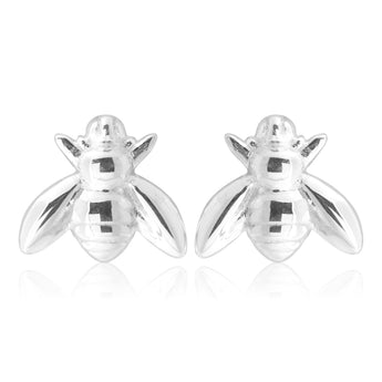 Sterling Silver Fly Stud Earrings