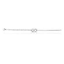 Load image into Gallery viewer, Sterling Silver 19cm Double Strand Infinity Bracelet