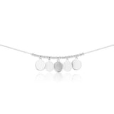 Sterling Silver 45cm Multi Coin Necklet