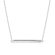 Load image into Gallery viewer, Sterling Silver 45cm Bar Necklet