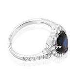 Sterling Silver Zirconia Heart Ring