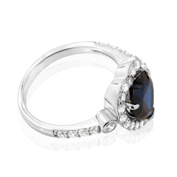 Sterling Silver Zirconia Heart Ring