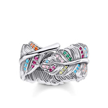 Load image into Gallery viewer, Sterling Silver Thomas Sabo Magic Garden Feather Ring