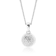 Load image into Gallery viewer, Sterling Silver Round Zirconia Pendant