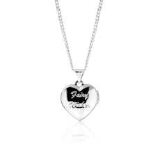 Load image into Gallery viewer, Sterling Silver 15mm Zirconia Fairy Wishes Heart Locket