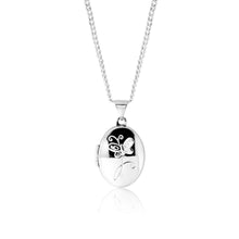Load image into Gallery viewer, Sterling Silver 17x13mm Butterfly Oval Locket