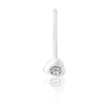 Load image into Gallery viewer, Sterling Silver Nose Stud Zirconia Heart