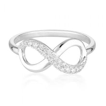 Load image into Gallery viewer, Georgini Sterling Silver Zirconia Forever Infinity Ring