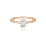 Georgini Rose Gold Plated Sterling Silver Zirconia Paris Ring