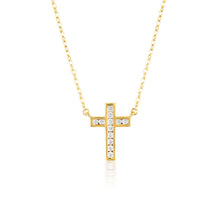 Load image into Gallery viewer, Georgini Gold Plated Sterling Silver Zirconia Spiritus Pendant On Chain