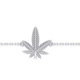 Sterling Silver Leaf Bracelet