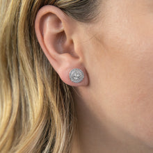 Load image into Gallery viewer, Sterling Silver Diamond Stud Earring Set with 14 Brilliant Diamonds