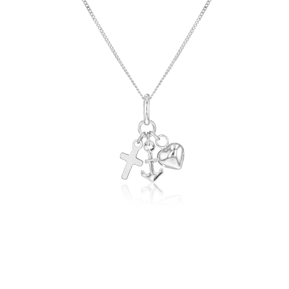 Macy's 14k Gold Charm, Faith, Hope and Charity Charm - Macy's