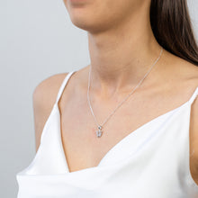 Load image into Gallery viewer, Sterling Silver Cubic Zirconia Initial &quot;W&quot; Pendant