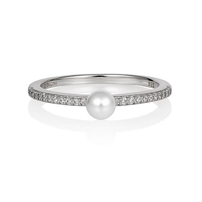 Georgini Heirloom Sterling Silver Fresh Water Pearl Cherished Ring