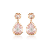 Georgini Luxe Rose Gold Plated Sterling Silver Pink Zirconia Nobile Earrings
