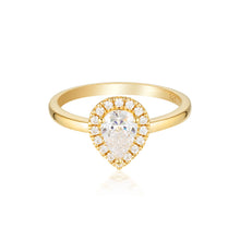 Load image into Gallery viewer, Georgini Luxe Gold Plated Sterling Silver Zirconia Splendore Ring