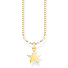 Load image into Gallery viewer, Sterling Silver Gold Plated Thomas Sabo Charm Club Star Necklace 38-45cm