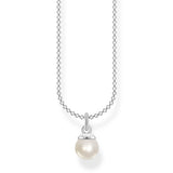 Sterling Silver Thomas Sabo Charm Club Fresh Water Pearl Necklace 38-45cm