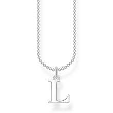 Load image into Gallery viewer, Sterling Silver Thomas Sabo Charm Club Initial L Necklace 38-45cm